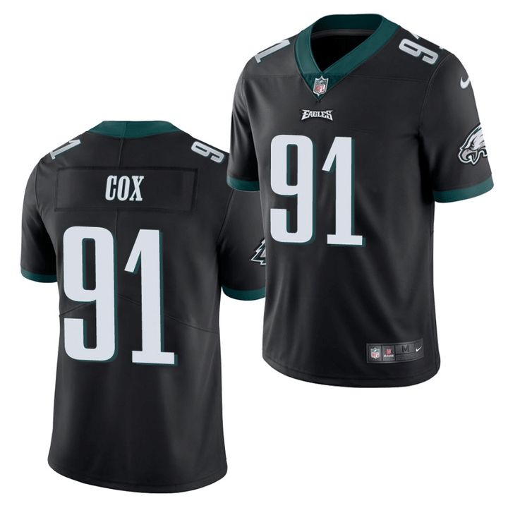 Men Philadelphia Eagles 91 Fletcher Cox Nike Black Vapor Limited NFL Jersey